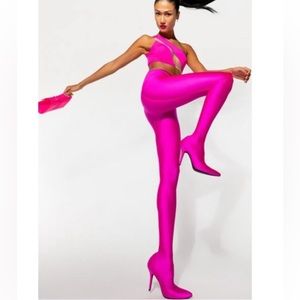 Azalea Wang Fuchsia Stiletto Pant Boot